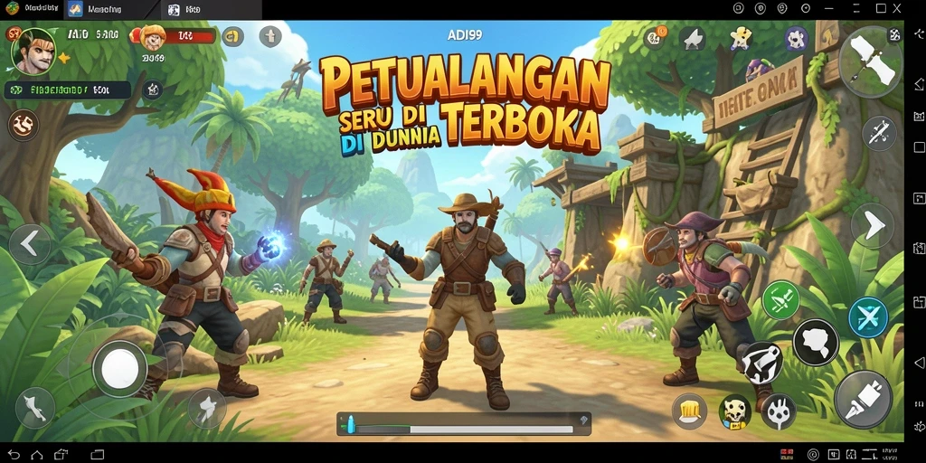 Tangkapan layar gameplay ADI99 menampilkan dunia terbuka yang luas.