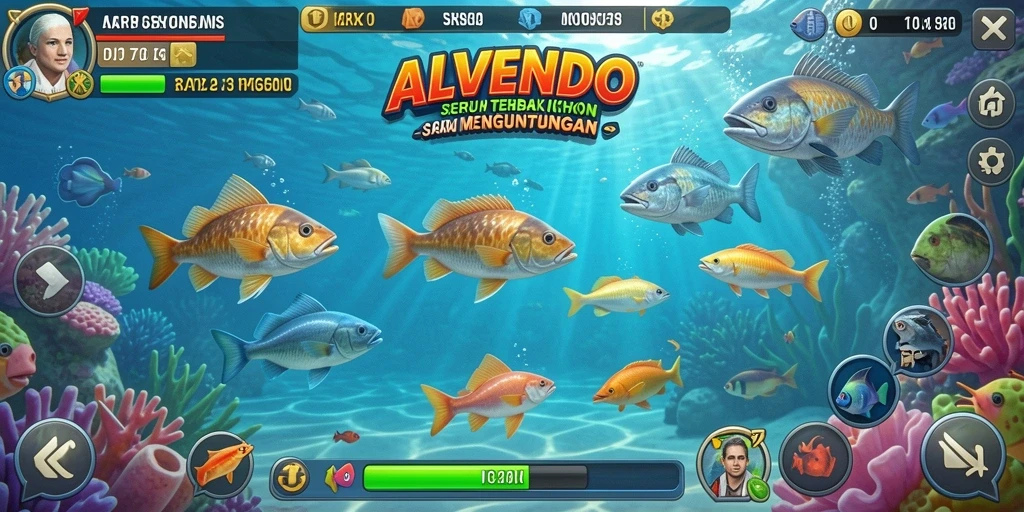 Tampilan menarik dari gameplay Tembak Ikan ALVENDO yang mengasyikkan.