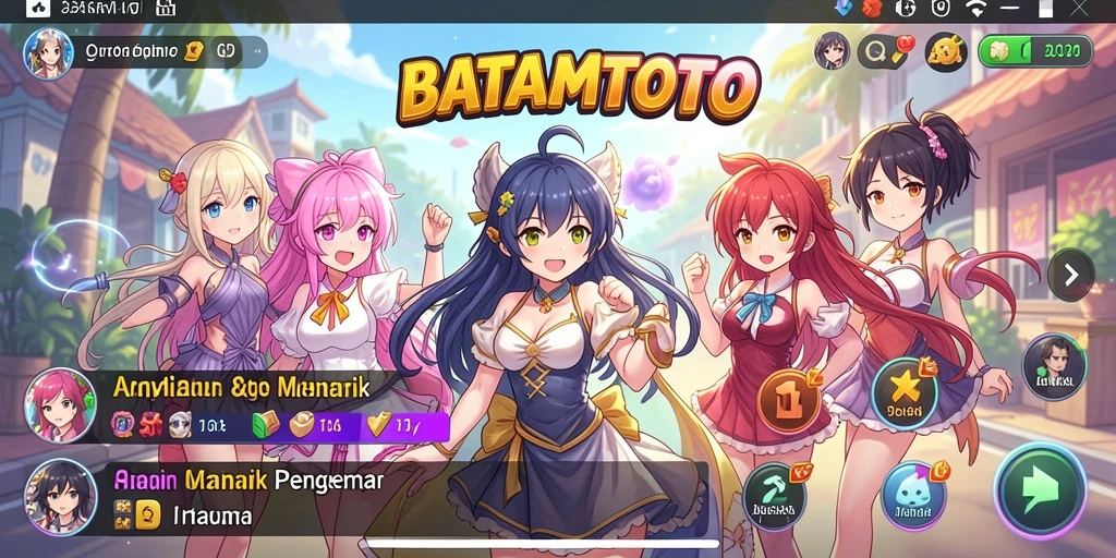 Screenshot gameplay BATAMTOTO menampilkan pertarungan karakter Anime.