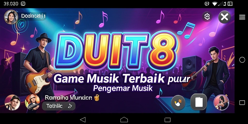 Tampilan gameplay DUIT8 yang seru dan interaktif dalam bermain musik.