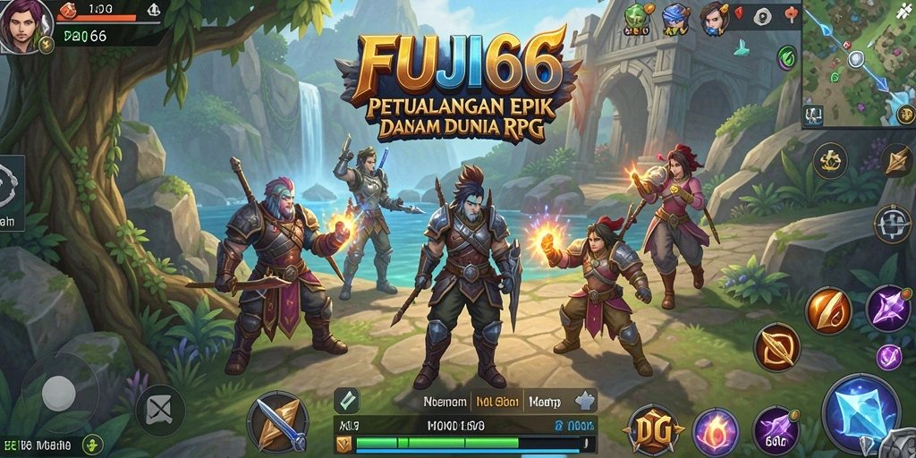 Tampilan gameplay FUJI66 yang penuh aksi dan strategi dalam dunia RPG.