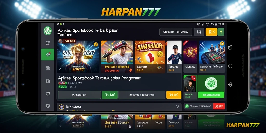 Tampilan utama HARAPAN777 dengan opsi taruhan olahraga yang menarik.