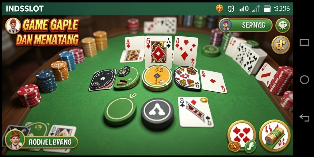 Screenshot gameplay INDSLOT yang menampilkan keseruan bermain Gaple.