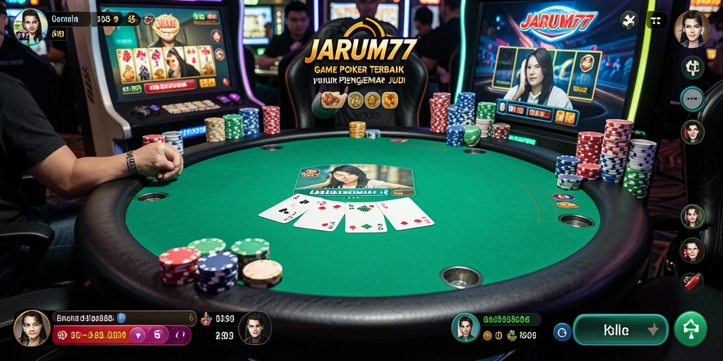 Tampilan gameplay JARUM77 yang menarik dalam permainan Poker.