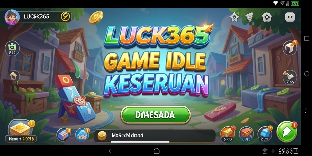 Tampilan gameplay LUCK365 dengan berbagai elemen Idle yang menarik.