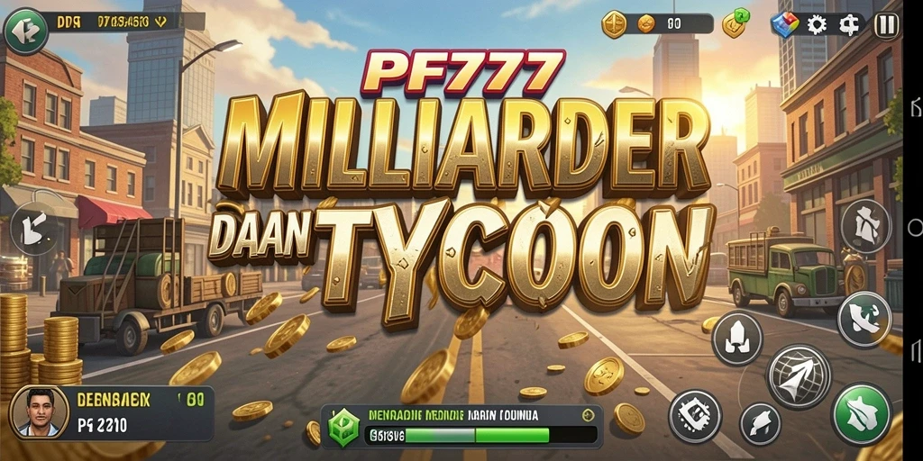 Tangkapan layar menunjukkan gameplay seru PF777 dalam dunia Tycoon.