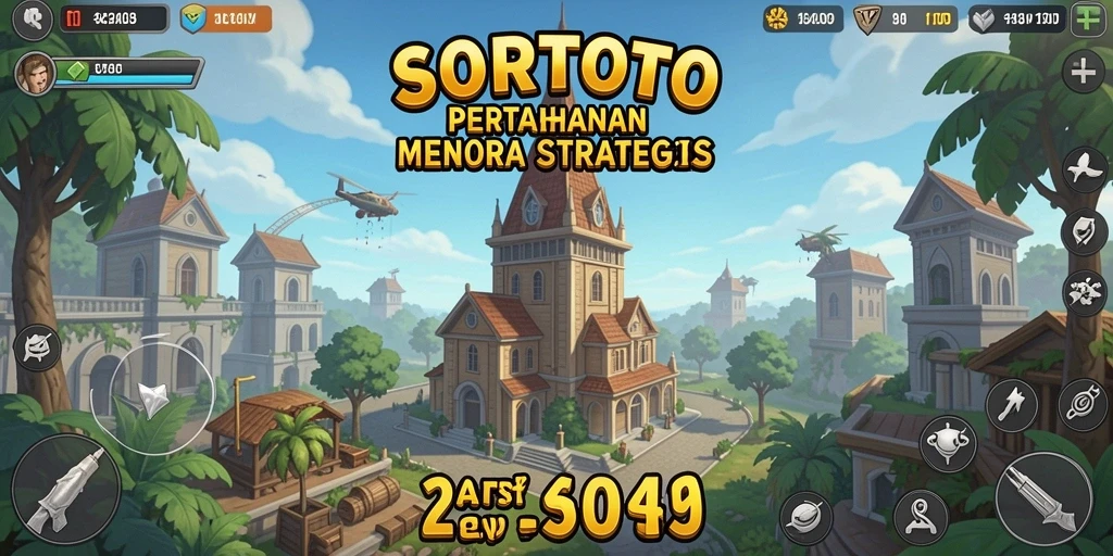 Gameplay menara pertahanan yang strategis dan menegangkan di SORTOTO.