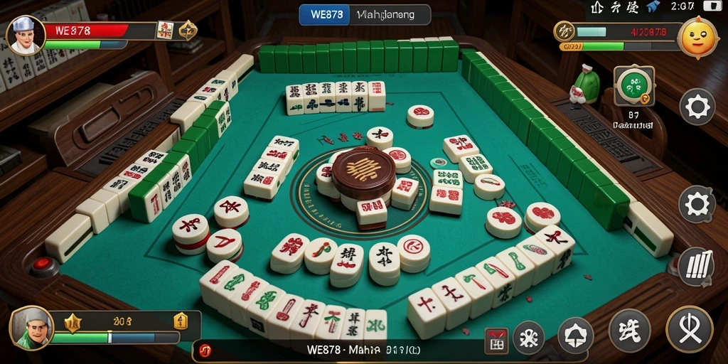 Tampilan gameplay Mahjong yang menegangkan dan mendebarkan.